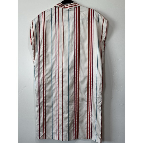 Loro Piana Women's Abito April Santa Crus Striped Silk Shirt Dress US Size L - Picture 4 of 12